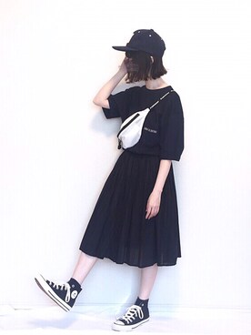 「Crisp（クリスプ）のアイテム（帽子）」を使った、karimeroさん（レディース・152cm）の春コーディネート