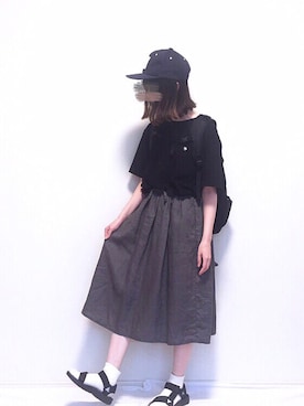 「Crisp（クリスプ）のアイテム（帽子）」を使った、karimeroさん（レディース・152cm）の夏コーディネート