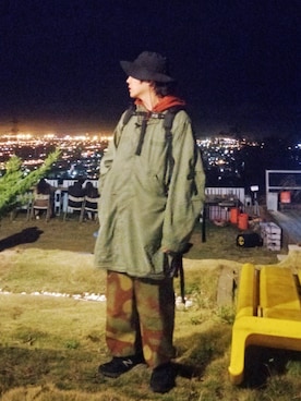 「POLeR（ポーラー）のアイテム（ハット）」を使った、浩さん（メンズ・170cm）の冬コーディネート