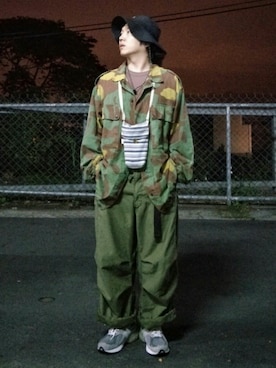 「POLeR（ポーラー）のアイテム（ハット）」を使った、浩さん（メンズ・170cm）の冬コーディネート