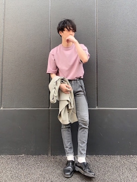 「スキニーデニム」｜大谷誠さん（メンズ・170cm）の春コーディネート