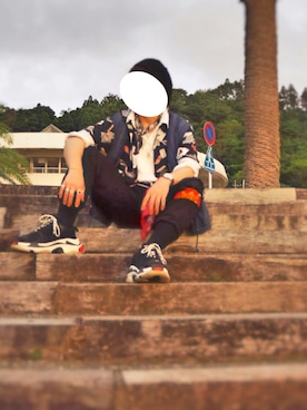 「BALENCIAGA」｜「アイテム（ハンチング/ベレー帽）」を使った、たくさん（メンズ・176cm）の夏コーディネート