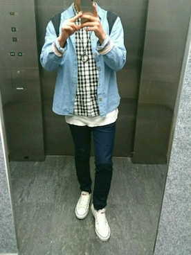 「スキニージーンズ」｜たけすえさん（メンズ・176cm・10代）の春コーディネート