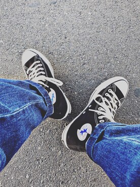 「CONVERSE TOKYO（コンバーストウキョウ）のアイテム（パンツ）」を使った、Yutaさん（メンズ・167cm）の冬コーディネート