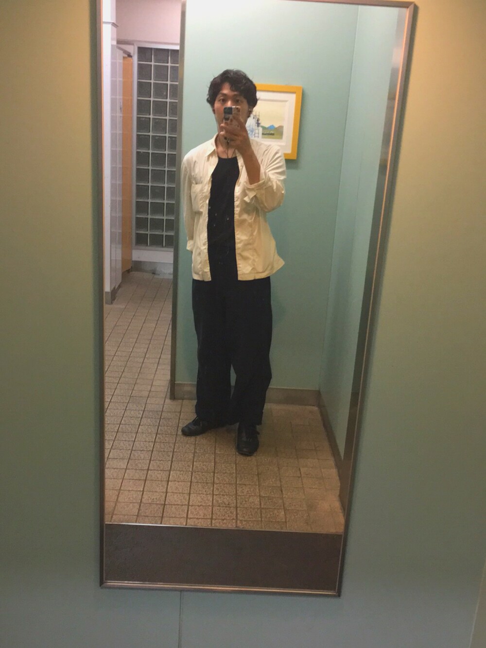 「hexa、COMME des GARCONS、white、大宮、10_9、toroi」｜「TUKIのアイテム（パンツ、ブルー系）」を使った、沙悟浄さん（メンズ・172cm）の夏コーディネートの1枚目の写真
