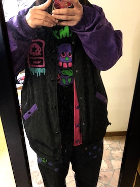 「MAGICAL MOSH MISFITS（マジカルモッシュミスフィッツ）のアイテム（ジャケット/アウター）」を使った、mitchanさん（レディース・153cm）の冬コーディネート