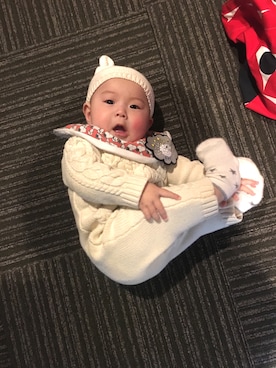 「GAPbaby」｜kii☆さん（キッズ・70cm）の冬コーディネート