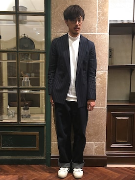 FRANKLIN TAILOREDのデニムパンツを使った人気ファッション