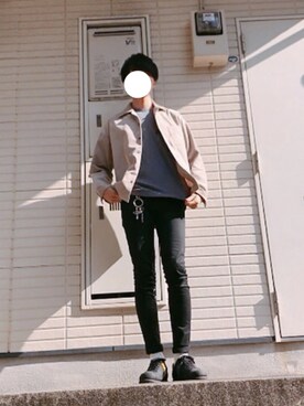 「LIDNM（リドム）のLIDnM/リドム/コーデュロイオープンカラーシャツ（シャツ/ブラウス、ベージュ系）」を使った、yukiさん（メンズ・175cm）の春コーディネート
