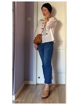 「Born（ボーン）のアイテム（シューズ）」を使った、miumiu还想去纽约さん（レディース・155cm）の秋コーディネート