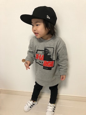 「ニユーエラ」｜hikariさん（キッズ・90cm）の冬コーディネート
