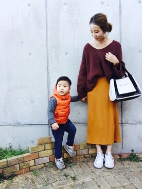 「Lee（リー）のアイテム（その他パンツ）」を使った、syoko.riiinさん（レディース・162cm）の冬コーディネート