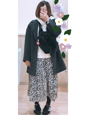 m_cas:)さん（レディース・154cm）の冬コーディネート