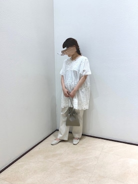 「スカラップ」｜「アイテム（パンプス）」を使った、kanaさん（レディース・155cm）の春コーディネート