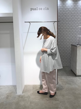 「グレーボーダー」｜kanaさん（レディース・155cm）の春コーディネート