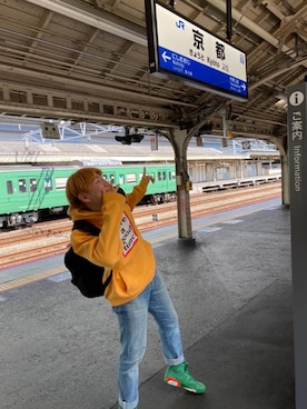 「Have a good time（ハバグッタイム）のアイテム（パーカー）」を使った、O.T.K.Cさん（メンズ・171cm）の春コーディネート