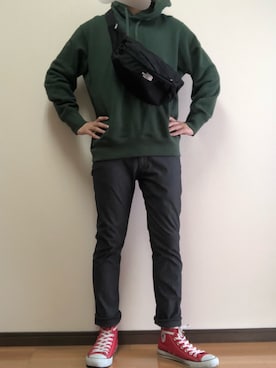 「ノースフェイス」｜まいちゃんさん（メンズ・173cm）の春コーディネート