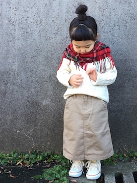 「BNT（ビーエヌティー　　）のアイテム」を使った、hanamenさん（キッズ・80cm）の冬コーディネート