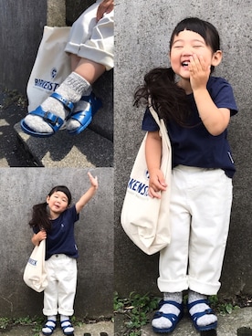 「gooutwith」｜hanamenさん（キッズ・90cm）の夏コーディネート