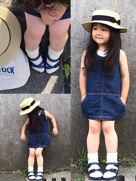 「gooutwith」｜hanamenさん（キッズ・90cm）の夏コーディネート