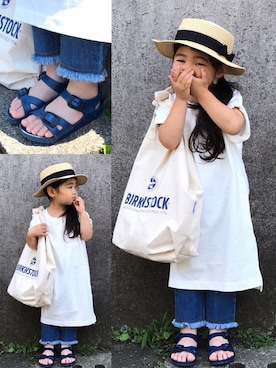 「gooutwith」｜hanamenさん（キッズ・90cm）の夏コーディネート