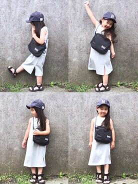 「bach（バッハ）のアイテム」を使った、hanamenさん（キッズ・90cm）の夏コーディネート