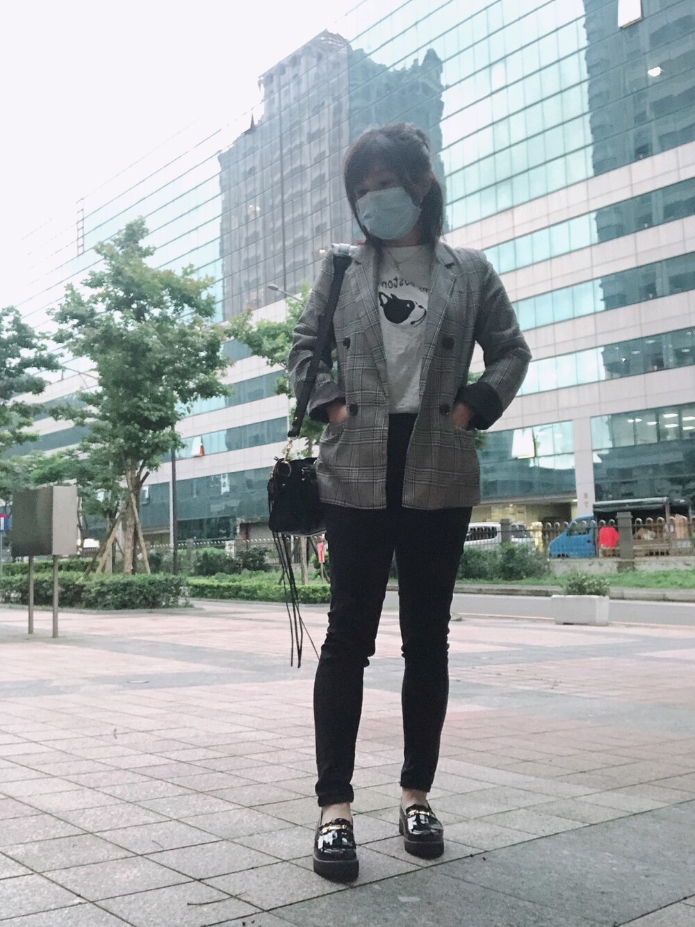 「小個子、小隻女、2020、上班穿搭」｜「Meier qのアイテム（テーラードジャケット、その他）」を使った、lily🇹🇼🇹🇼さん（レディース・151cm）の春コーディネートの1枚目の写真