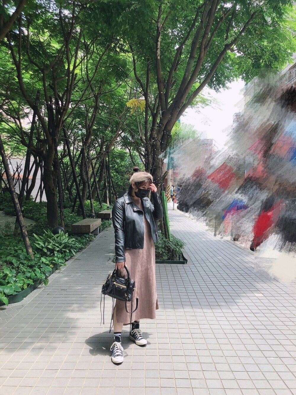 「小個子、小隻女、2020、連身裙、髮帶」｜「ZARAのアイテム（その他アウター、ブラック系）」を使った、lily🇹🇼🇹🇼さん（レディース・151cm）の春コーディネートの1枚目の写真