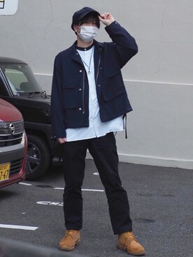 「アイテム（ブルゾン）」を使った、エコさん（メンズ・173cm・40代）の冬コーディネート