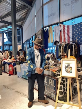 「OLD JOE & CO.（オールドジョーアンドコー）のアイテム（帽子）」を使った、ＣＨＲＩＳさん（メンズ・172cm）の春コーディネート