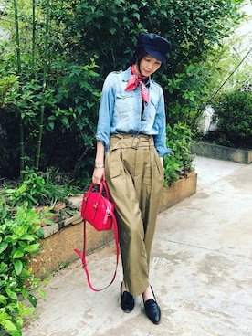 「DEICY（デイシー）のアイテム（キャップ）」を使った、微博@chirldrensdayさん（レディース・174cm）の夏コーディネート