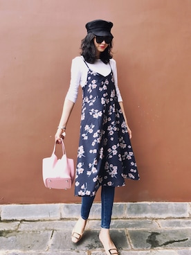 「DEICY（デイシー）のアイテム（キャップ）」を使った、微博@chirldrensdayさん（レディース・174cm）の夏コーディネート