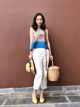 微博@chirldrensdayさん（レディース・174cm）の夏コーディネート