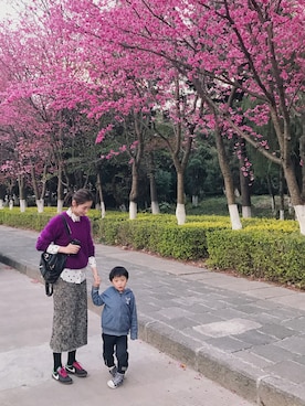 微博@chirldrensdayさん（レディース・174cm）の春コーディネート