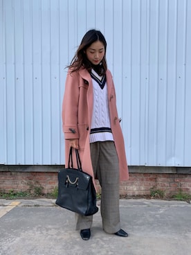 「UNITED ARROWS（ユナイテッドアローズ）のアイテム（ダッフルコート）」を使った、微博@chirldrensdayさん（レディース・174cm）の冬コーディネート