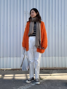 微博@chirldrensdayさん（レディース・174cm）の冬コーディネート