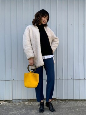 微博@chirldrensdayさん(レディース・174cm)の冬コーディネート