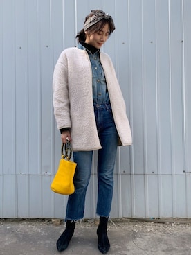 微博@chirldrensdayさん(レディース・174cm)の冬コーディネート