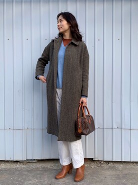 微博@chirldrensdayさん（レディース・174cm）の冬コーディネート