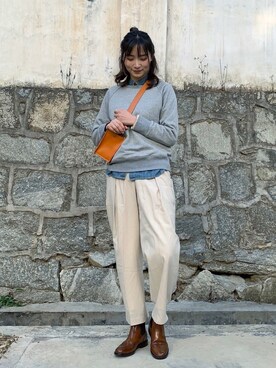 「Midnightのアイテム」を使った、微博@chirldrensdayさん（レディース・174cm）の秋コーディネート