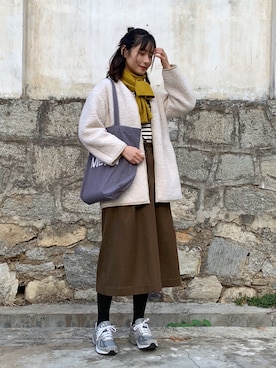 微博@chirldrensdayさん（レディース・174cm）の秋コーディネート