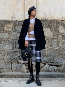 微博@chirldrensdayさん（レディース・174cm）の秋コーディネート