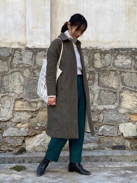 「Midnightのアイテム」を使った、微博@chirldrensdayさん（レディース・174cm）の冬コーディネート