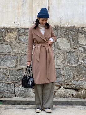 微博@chirldrensdayさん（レディース・174cm）の冬コーディネート