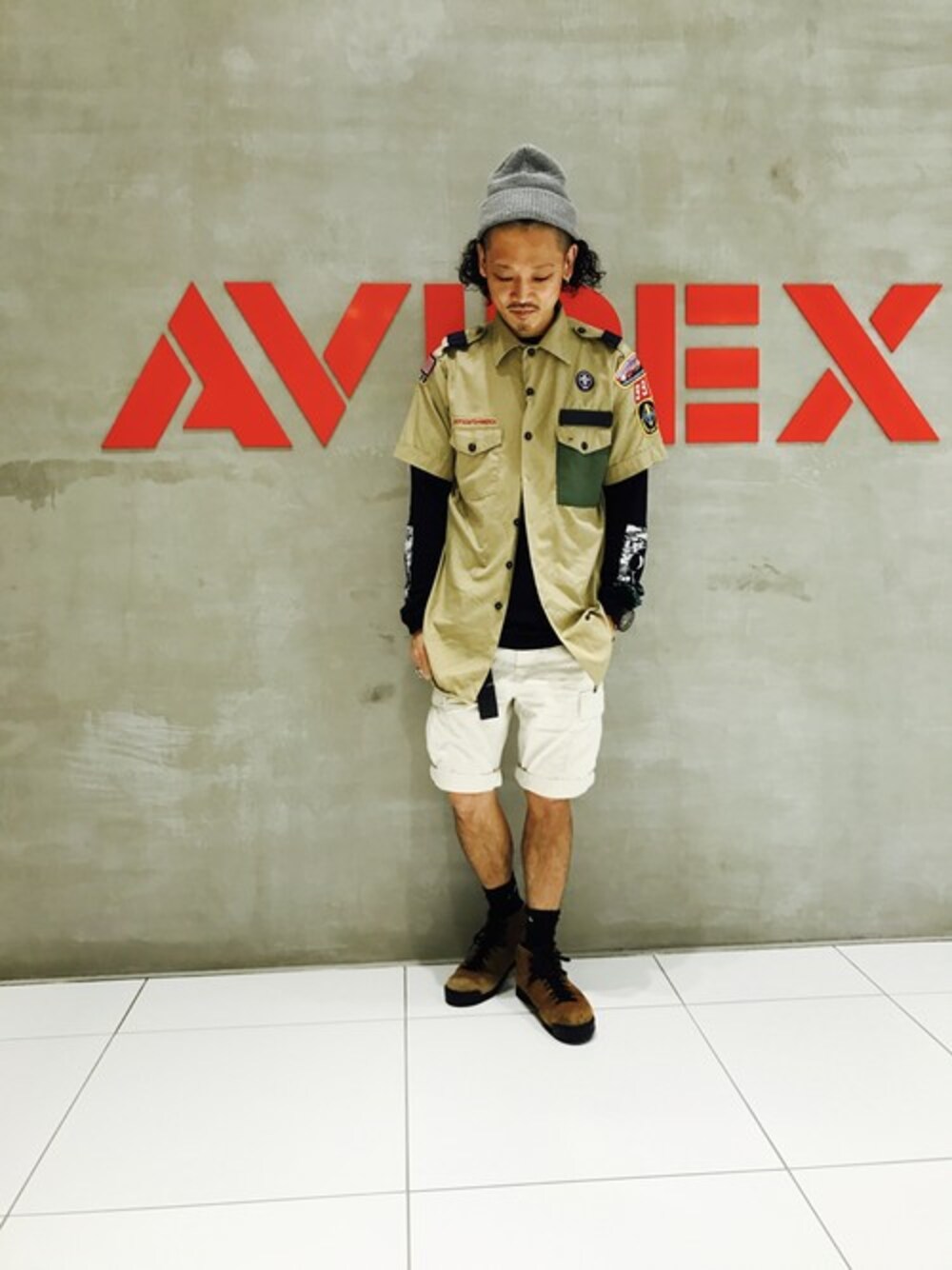 KARASAWAさんの「avirex/ アヴィレックス/FATIGUE  SHORTS/ファティーグショーツ（AVIREX）」を使ったコーディネート