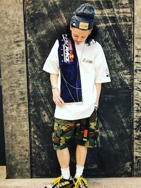 「レッドブル」｜KARASAWAさん（メンズ・173cm）の春コーディネート