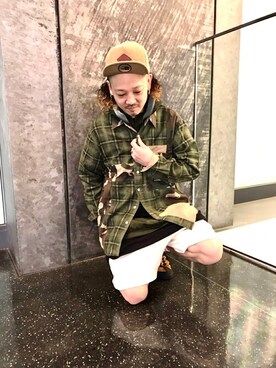 「新作」｜「アイテム（ミリタリージャケット）」を使った、KARASAWAさん（メンズ・173cm）の夏コーディネート