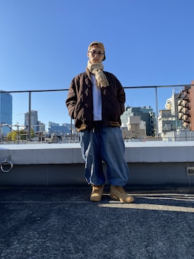 「SEANJOHN（ショーンジョン）のアイテム（ブルゾン）」を使った、内山   和輝さん（メンズ・165cm）の冬コーディネート