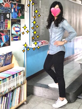 「G2000 （ジートゥサウザンド）のアイテム（パンツ）」を使った、ydpさん（レディース・160cm）の春コーディネート