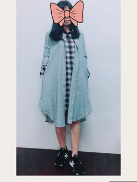 「アイテム（シャツワンピース）」を使った、ydpさん（レディース・164cm・20代）の冬コーディネート